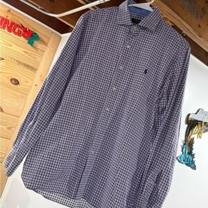 Polo Ralph Lauren Purple and White Checkered Shirt